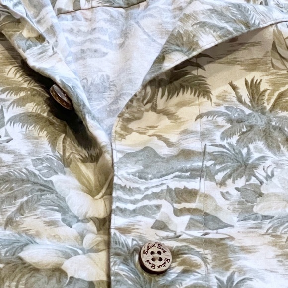 Batik Bay men’s palm tree floral short sleeve button down casual cotton top - Picture 5 of 8